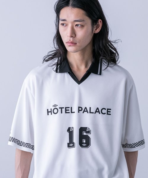 PALACE UMBRO  SHIRT WHITE ゲームシャツ L HOTEL PALACE （オテルパラス）」UMBROゲームシャツ｜ナノ