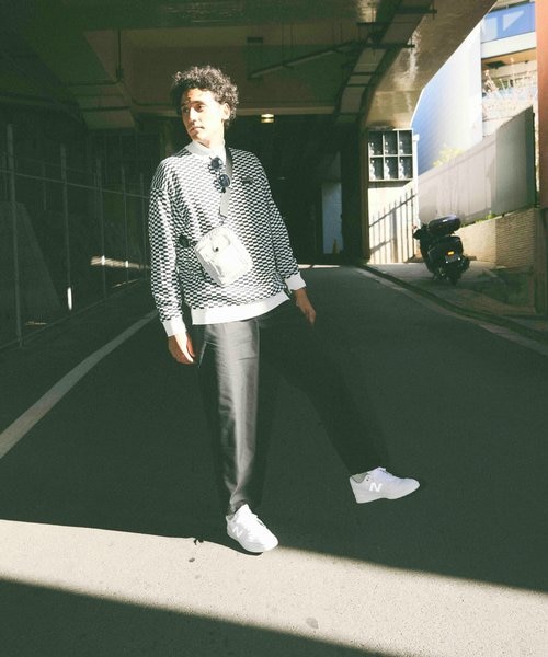 【新品】nano universe GOLF/ナイロンクロス1タックパンツ　L nano universe GOLF／ナイロンクロス1タックパンツ｜ナノ・ユニバース