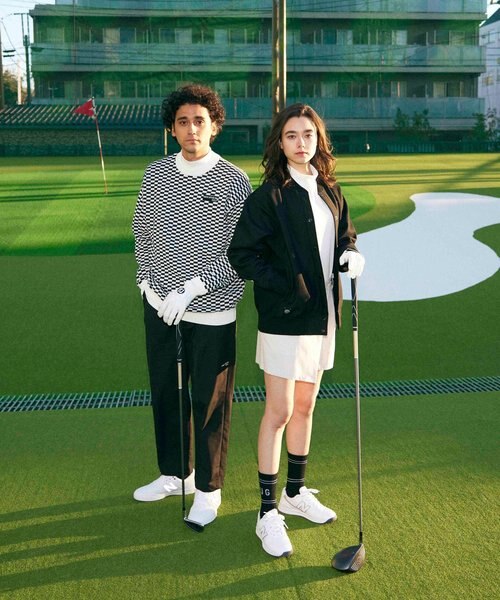 【新品】nano universe GOLF/ナイロンクロス1タックパンツ　L nano universe GOLF／ナイロンクロス1タックパンツ｜ナノ