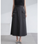 フラップポケットフレアスカート