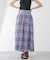 シアーチェックランダムタックスカート