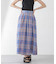 シアーチェックランダムタックスカート