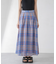 シアーチェックランダムタックスカート