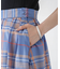 シアーチェックランダムタックスカート