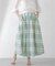 シアーチェックランダムタックスカート