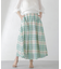 シアーチェックランダムタックスカート
