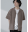 ポリメッシュリラックスオープンカラーニットシャツ