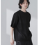 ポリメッシュリラックスクルーネックニットTシャツ