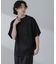 ポリメッシュリラックスクルーネックニットTシャツ