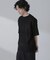 ポリメッシュリラックスクルーネックニットTシャツ