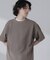 ポリメッシュリラックスクルーネックニットTシャツ