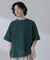 ポリメッシュリラックスクルーネックニットTシャツ