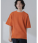 ポリメッシュリラックスクルーネックニットTシャツ