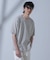Anti Soaked(R)  汗染み防止 ピンボーダークルーネックTシャツ