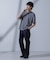 Anti Soaked(R)  汗染み防止 ピンボーダークルーネックTシャツ