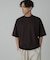 シルケットポンチワイドモックネックTシャツ