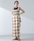 RITA ROW／Checkered smocked body top