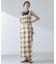RITA ROW／Checkered smocked body top