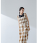 RITA ROW／Checkered smocked body top