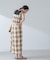 RITA ROW／Checkered smocked body top