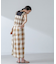 RITA ROW／Checkered smocked body top