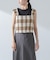 RITA ROW／Checkered smocked body top