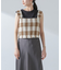 RITA ROW／Checkered smocked body top