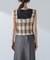 RITA ROW／Checkered smocked body top
