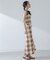 RITA ROW／Checkered pareo skirt