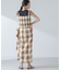 RITA ROW／Checkered pareo skirt