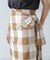RITA ROW／Checkered pareo skirt