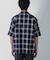 オンブレーチェックハーフスリーブシャツ