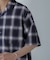 オンブレーチェックハーフスリーブシャツ