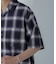 オンブレーチェックハーフスリーブシャツ