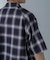 オンブレーチェックハーフスリーブシャツ
