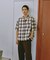 オンブレーチェックハーフスリーブシャツ