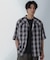 レーヨンオンブレチェックシャツ 半袖