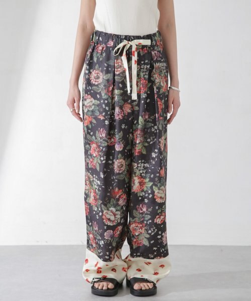 CURRENTAGE／フラワー柄 パンツ｜ナノ・ユニバースの通販｜&mall