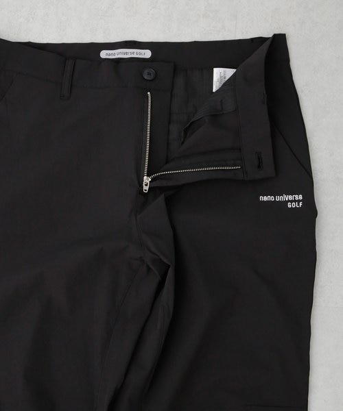 【美品】nano universe GOLF 防風裏フリース1タックパンツ 黒L ナノユニバースゴルフ（NANO universe GOLF）（メンズ）ナイロン