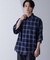 リラックスオンブレーチェックシャツ 半袖
