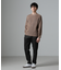 両畦スポンディッシュクルーネックセーター