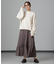 アシメティアードシフォンギャザースカート