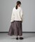 アシメティアードシフォンギャザースカート