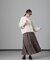 アシメティアードシフォンギャザースカート