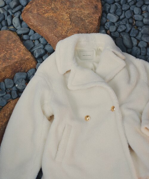 ミドル丈ボアPコート｜ナノ・ユニバースの通販｜&mall（アンドモール