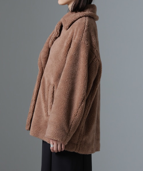 ミドル丈ボアPコート｜ナノ・ユニバースの通販｜&mall（アンドモール