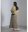 チェックスリットロングスカート