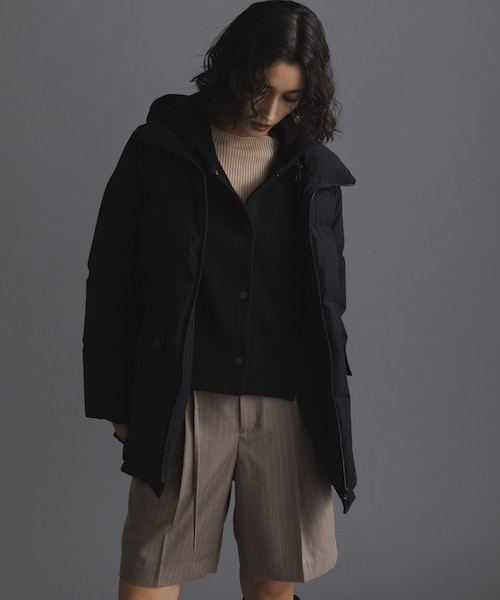 西川ダウン(R)」2WAY異素材フードダウン｜ナノ・ユニバースの通販