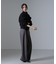 起毛カットタックワイドパンツ