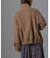 PECOLAMBウールカシミヤスタンドカラージップブルゾン